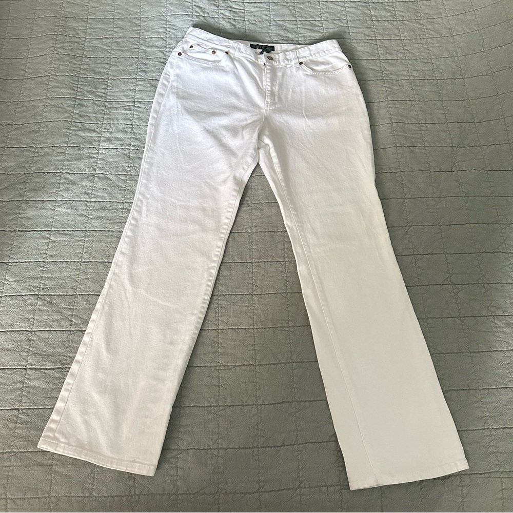 Lauren Ralph Lauren White Straight Leg Denim